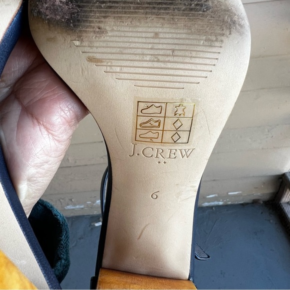 J Crew Factory Blue Leather Strappy Heels - Size 6 - Picture 7 of 7